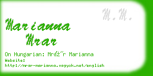 marianna mrar business card